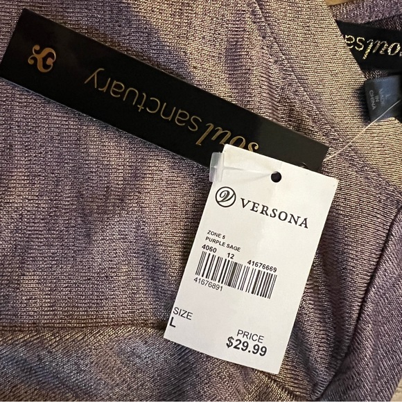 Soul Sanctuary Purple Sage Metallic Long Sleeve Top - Picture 5 of 8